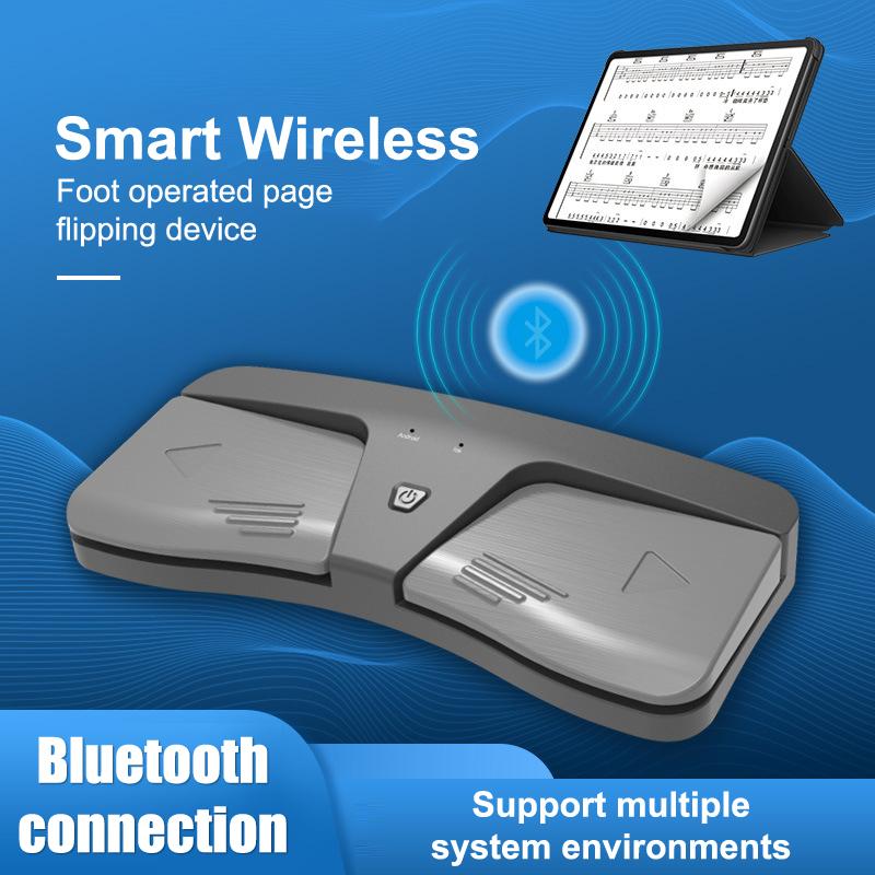 Wireless Bluetooth Page Turner Pedal Intelligent Wireless Bt Page Turner Pedal For E-Books Piano Guitar Sheet Music Turners