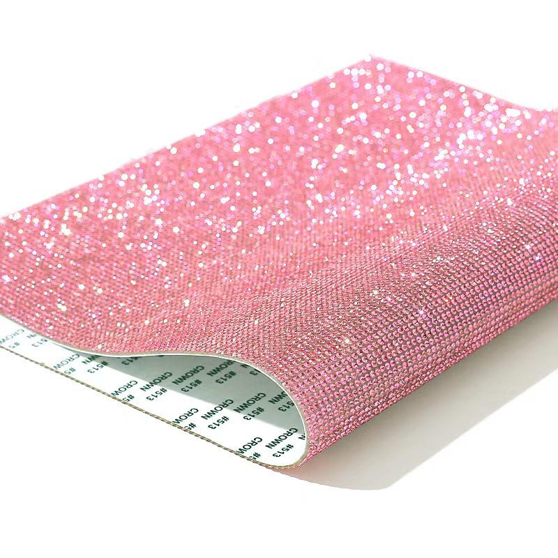 Self-Adhesive Rhinestone Strips: Decorative DIY Glass Net Sheets for Car & Clothing Accessories