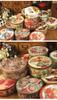 Round Gift Packaging Box Christmas Candy Chocolate Tin Box Cartoon Pattern Cookie Jars With Lid Travel Portable Coin Storage Box