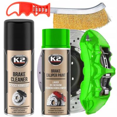 K2 Set Varnish Paint For Painting Brake Calipers Spray Green