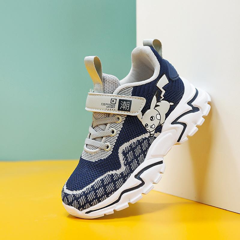 Pikachu Pokemon Children Sports Shoes Cartoon Fashion Anime Boy Girl Sneakers Student Casual Running Shoe Breathable Lightweight