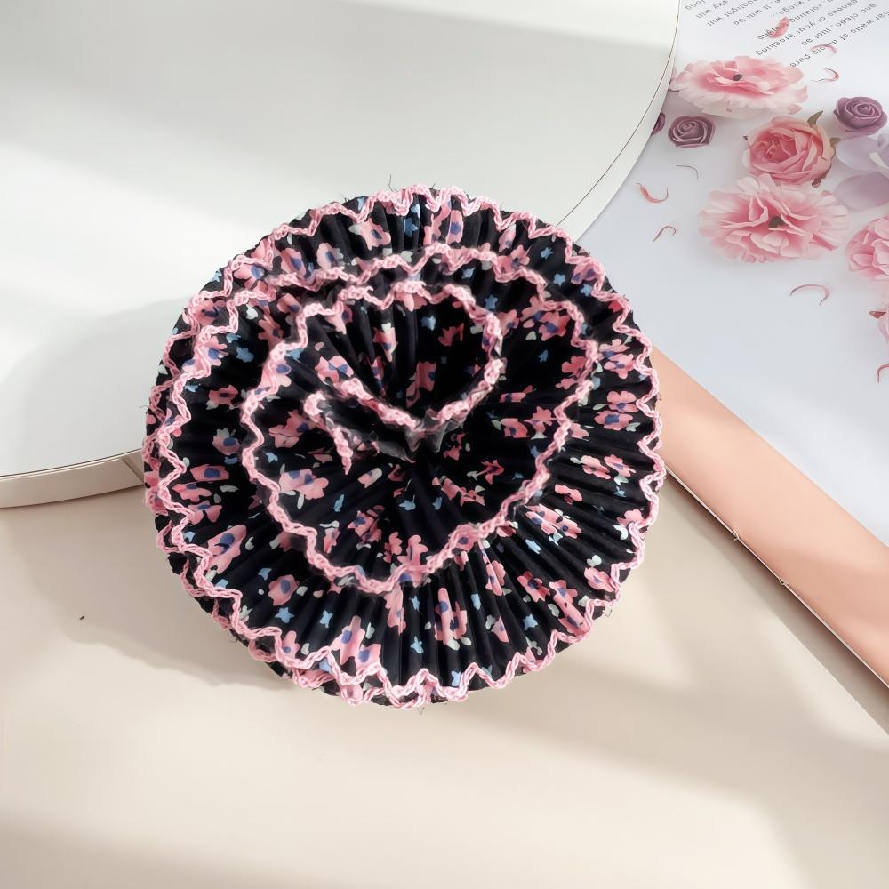 Boho Materiał Plisowany Kwiatowy Duży Klips do Włosów dla Kobiet Dziewcząt Vintage Akcesoria do Stylizacji Włosów Szczęka Kraba Spinka Nowy