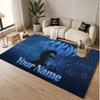 Custom Name Crystal Velvet Rug,The Weeknd Comfortable Anti Slip Floor Mat For Room Decoration
