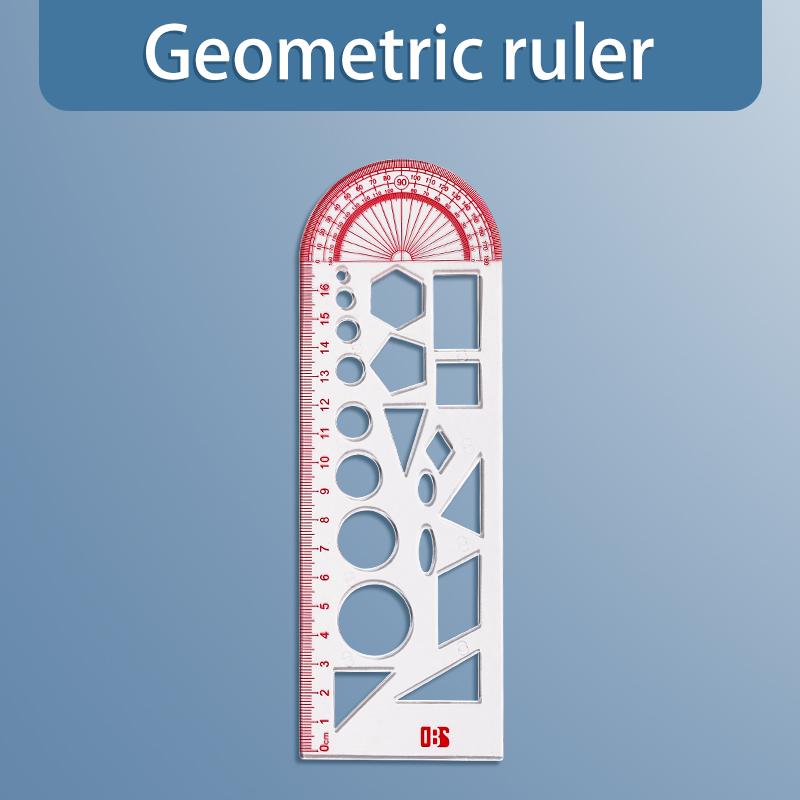 

Многофункциональный набор геометрических линеек, шаблон для рисования математических фигур, измерительный инструмент для студента, школы, офисные принадлежности
