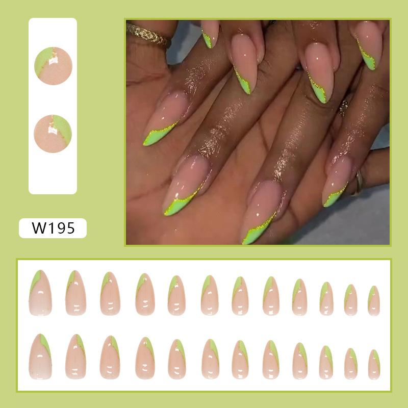 24Pcs Purple Floral Almond Ballerina Press On Nails Medium Detachable False Nail Tips With Fresh Flower Design For Manicure