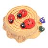 Winziger roter Marienkäfer Cabochon Holz DIY Scrapbooking für Wandaufkleber Kinder Kinder Bemalt Feiertag Halloween Weihnachtsdekoration Handgefertigtes Zubehör