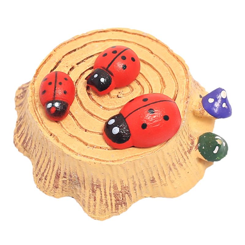 Winziger roter Marienkäfer Cabochon Holz DIY Scrapbooking für Wandaufkleber Kinder Kinder Bemalt Feiertag Halloween Weihnachtsdekoration Handgefertigtes Zubehör