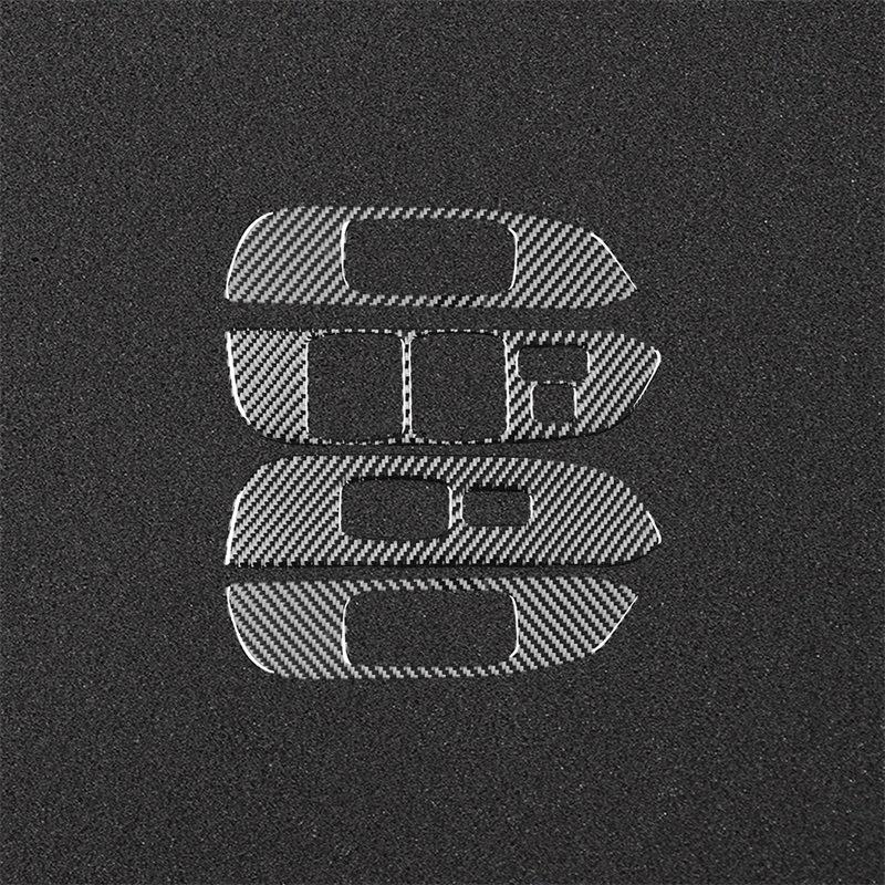 Carbon Fiber Interior Window Button Panel Sticker for 01-03 Toyota RAV4