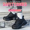 Lightweight Women's Safety Shoes - Fashionable Black, Anti-Smash & Anti-Puncture, Thick Sole, Small Sizes
