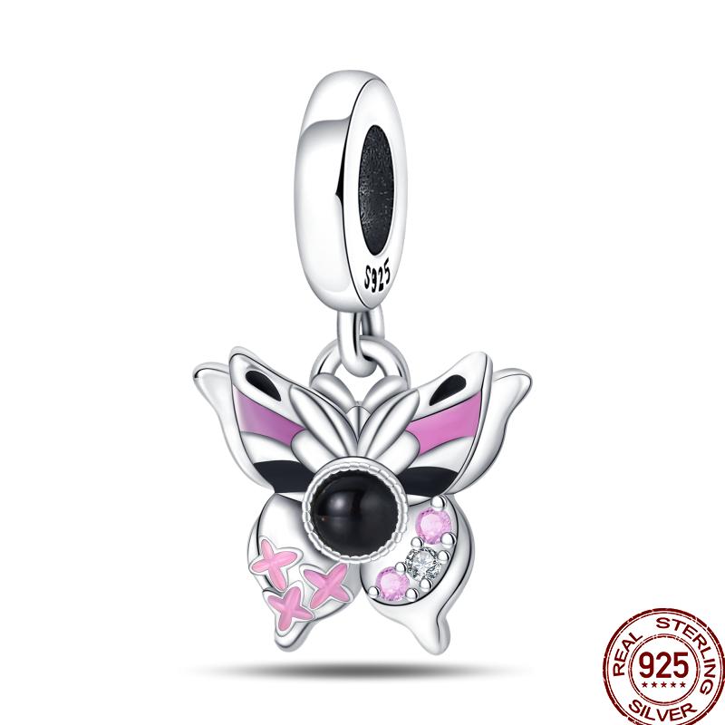 Copper Spring Insect Butterfly Series Gift Beads Suitable For 3Mm Original Bracelet Diy Birthday