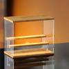 Toy Acrylic Display Shelf Clear Storage Box Thickened for Hand Made Doll with Sliding Door 3 Layer
