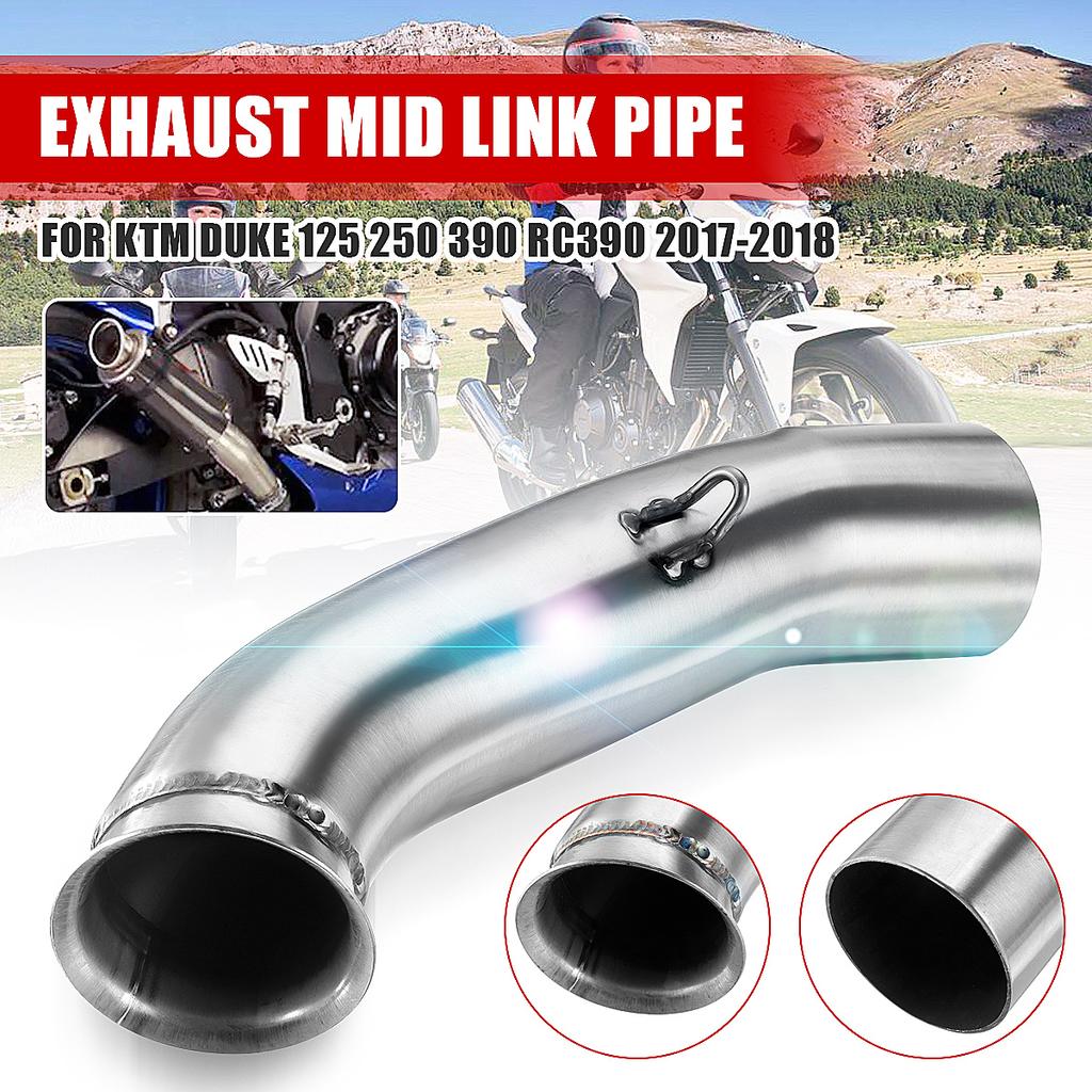 thumbnail image 2 of Exhaust Middle Pipe For KTM Duke 250/390 & RC390 2017-2018 - Stainless Steel 2 of 12
