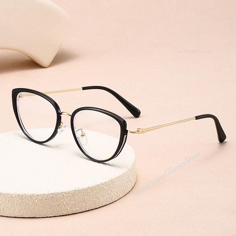 Cat Eye Women Trending Cat Eye Optical Strong Classic Alloy Glasses Frame Prescription Myopia Hyperopia Glasses Frame