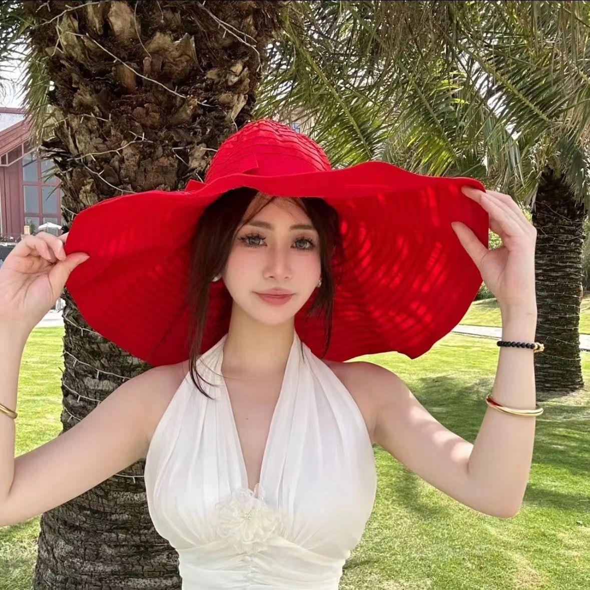 Женская складная шляпа от солнца защита лица шляпа-ведро бант большие поля уличная шляпа от солнца взрослая универсальная side width 15cm