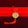 2027 Year of the Goat Gold Foil Lucky Pendant Fine Engraved Design Good Fortune Charm for Collectible Gift Jewelry