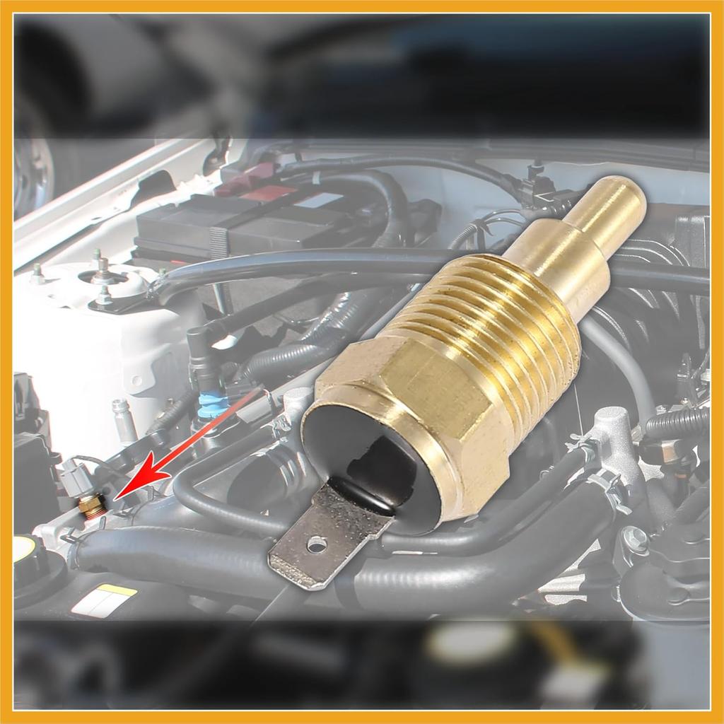 Universal Automotive Radiator Engine Cooling Fan Temperature Thermo Sensor Switch 3/8" NPT 160 Degree On 145 Degree Off Replacement