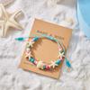 Pulsera Boho de Conchas de Mar Estrella de Mar Para Mujeres Niñas Amuleto de Tortuga Cuerda Tejida Hecha a Mano Cuentas Joyería de Verano Regalos de Playa
