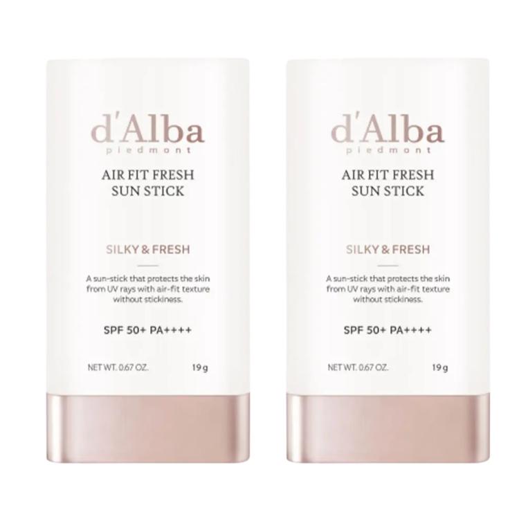 [d Alba] Vegan Air Fit Sun Stick SPF50+ PA++++ Lightweight UV Protection Sun Stick 19g x2 Set