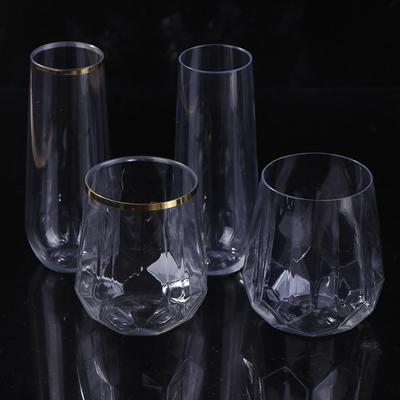 9/12Oz Plastic Champagne Flutes Stemless Plastic Glasses Toasting Glasses Drinkware For Party Wedding Birthday
