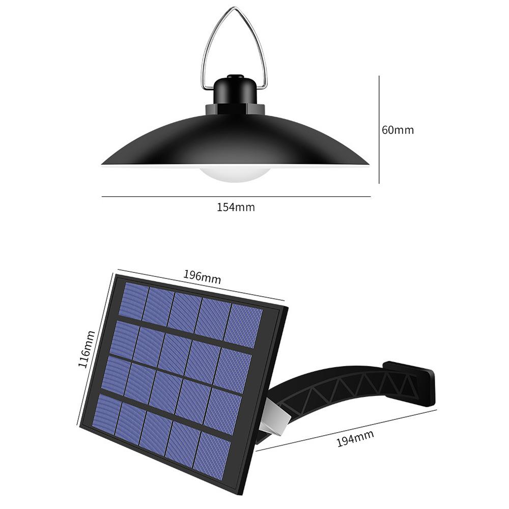 Solar Pendant Light 4-head Outdoor Waterproof Solar Powered Shed Lights Rechargeable LED Ceiling