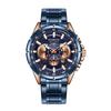 Gohuos 6003 Casual Sport Chronograph Men's Watches Stainless Steel Band Wristwatch Big Dial Quartz Clock with Luminous Pointers
