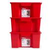 Durable Plastic Stacking Storage Bin 14.7 Gallon Nestable Organizer Garage Home Office Industrial Use Heavy Duty Containers