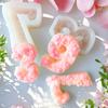 DIY Digital Shape 2 3 7 9 Silicone Candle Mold Lily Peony Rose Flower Number Plaster Molds Arabic Number Resin Decoration Mould