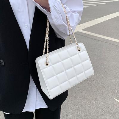 New Chain Checker Bag Women's Fashion Shoulder Bag Trend Retro Crossbody Bag