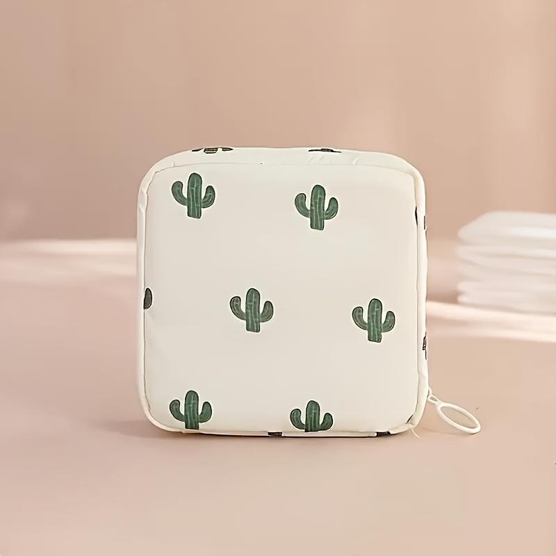 There Are 4 Color Options Available: Cartoon Sanitary Pad Storage Bag, Portable Girl's Menstrual Pouch, Large-capacity Small