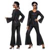 Women's 70s Retro Costume for Halloween Party Shiny Hippie Dress