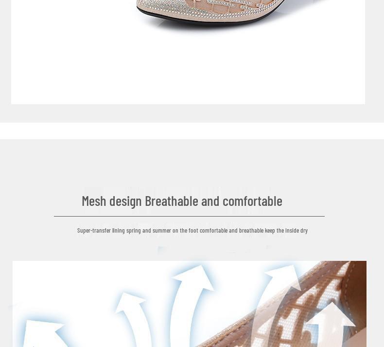 2025 Summer Rhinestone Mesh Pointed-Toe Mid-Heel Sandals with Skirt, Women's Fashion Shoes