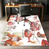 Fire Truck Printed Carpet,Rug,for Office Chair Living Room Bedroom Kitchen Room Decor Gifts.