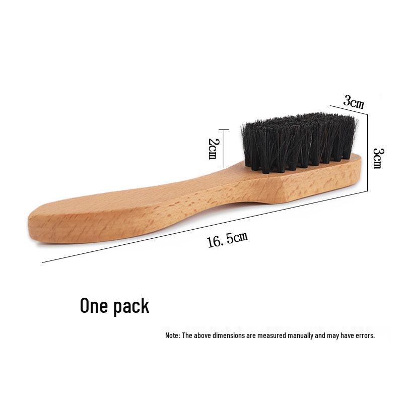 Beech Wood Horsehair Shoe Brush for Leather and Suede - Available in Large and Small Sizes