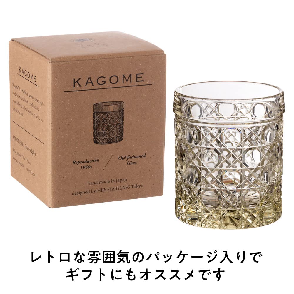 Hirota Glass Kagome Old Ancient Color nostalgic reproduction glass Kagome Oldfashioned glass Retro-style