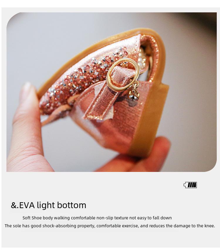 2025 Spring Bow Sandals: Girls' Princess Dance & Leather Shoes