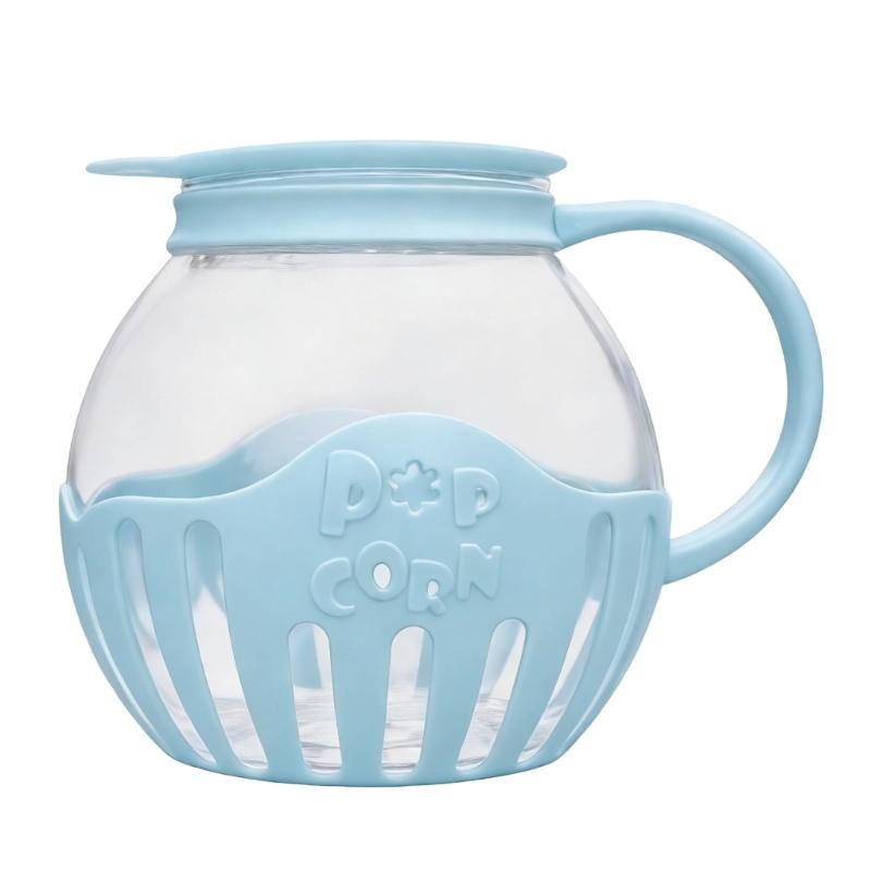 

Microwave Safe Popcorn Popper with High Heat Resistant Glass Quick and Simple Operation Perfect for Family Movie Nights синій