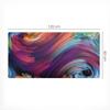 Gaming Protective Mat Under Keyboard and Mouse Swirling Colors 120X60 Cm
