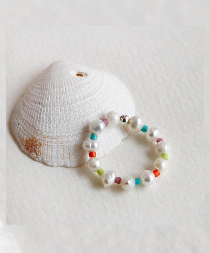 47Bag 925 Freshwater Pearl Bead Ring Lieto