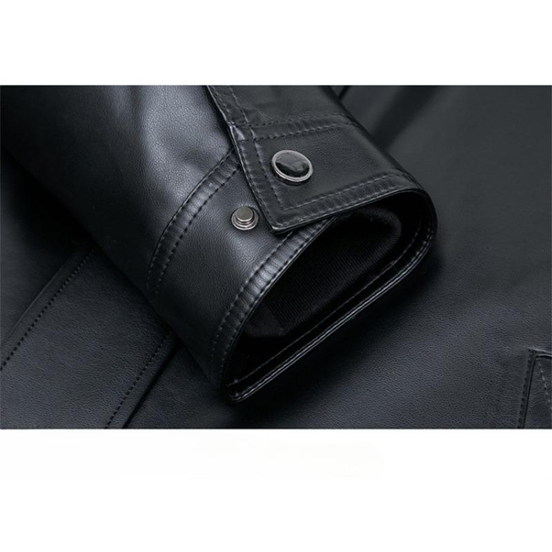 Пуховик из натуральной кожи — фото 12