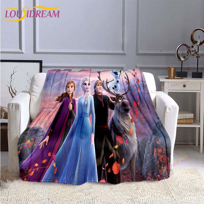 Gefrorene Mode-Decke Anime Flanell Bett-Überwurf Weiche 3D-bedruckte Cartoon-Decke Sofa Reise Camping Kinderdecke