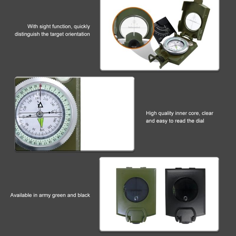 Luminously Compasses Professional Compasses High Precisions Metal Sighting Navigation Tool Camping Navigation Equipment