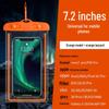 Luminous Waterproof Phone Case with Touch Screen for Swimming and Rafting.