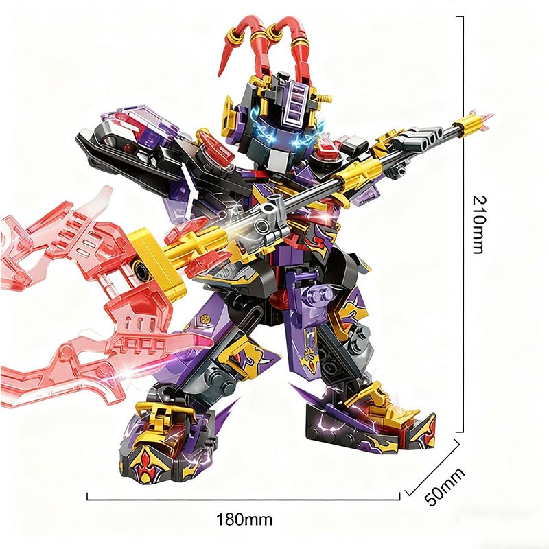 Superhero Mecha Building Blocks Black Tortoise Robot Model DIY Action Figure Toys for Boys Christmas Birthday Gift