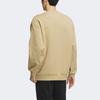 Adidas Sport Performance Solid Logo Round Neck Long Sleeve Sweatshirt Unisex Sweatshirt Beige IV7601