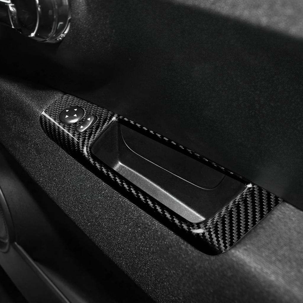 AIRSPEED Carbonfaser-Innenverkleidung für Abarth Fiat 500 Anpassbares Türfensterschalter-Panel und Verschönern Sie Ihr Abarth- oder Fiat-Interieur mit