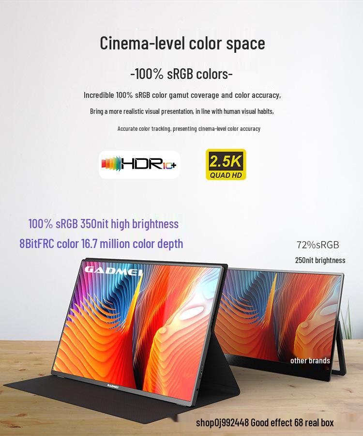 16-inch 4K Portable Monitor, 144Hz Mobile and Laptop Secondary Display