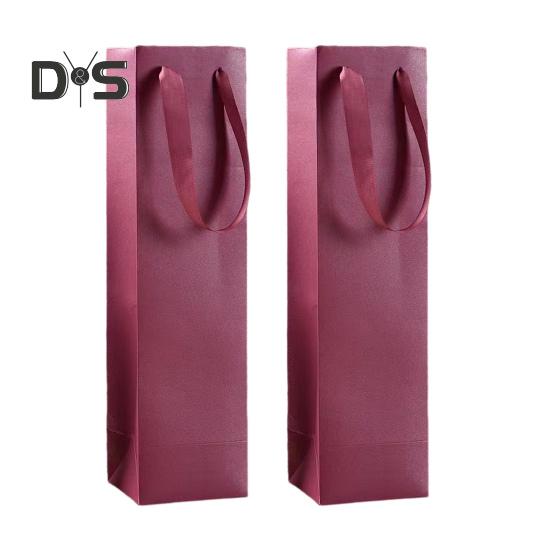 2 stk vingaveposer Gjenbrukbare spritposer Forsterket bunndesign Bryllupsfestjubileum Champagnevinposer med håndtak