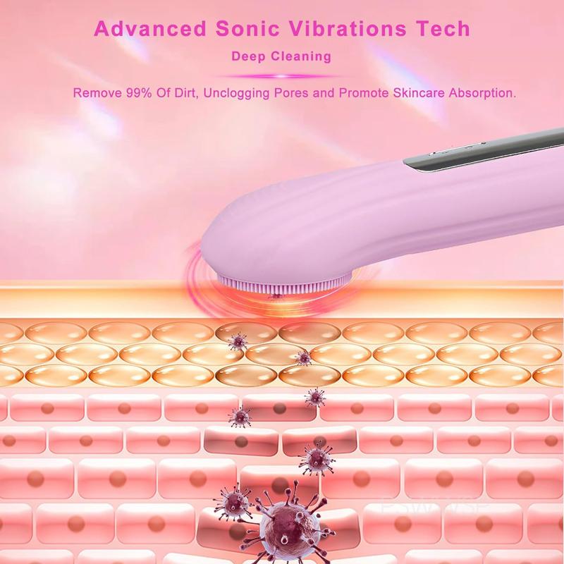 Silicone Face Cleaner Electric Sonic Facial Cleansing Brush Ultrasonic Vibrating Face Massager Mini Pore Deep Cleaning Machine