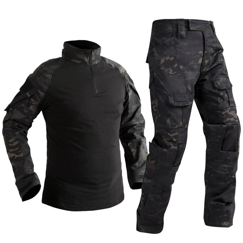 Costumes Verts Uniforme d'Extérieur Vêtements pour Hommes Survêtement Chemises Pantalons Cargo Paintball Ensembles pour Hommes Résistant à l'Usure
