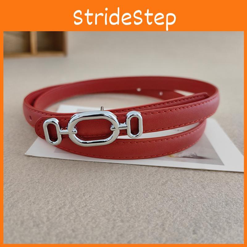 Belt Retro Womens With Oval Shaped Metal Buckle Decoration For Daily And Office